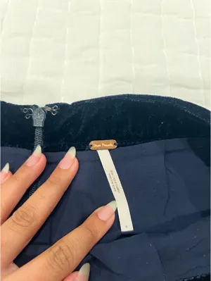 Free People Navy Blue Sequin Mini Skirt thumbnail 3