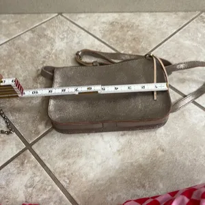 Madewell EUC Metallic Rose Gold Leather Crossbody Bag Zip Top Small Purse Bronze thumbnail 9