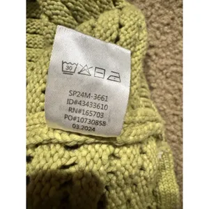 Broadway Crochet Tank Top - Women's Medium, Sage Cotton Blend thumbnail 14