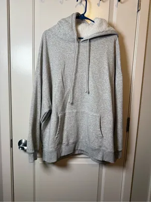 Aeropostale Grey Sherpa-Lined Pullover Hoodie - Women thumbnail 2
