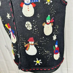 Designers Originals Studio Christmas Sweater Vest Size S Snowman Vintage thumbnail 5
