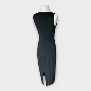 Vintage 90s City Triangles Sleeveless Beaded Maxi Dress Goth Punk Witchy Medium thumbnail 5
