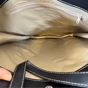 Givenchy Purfume Black Leather Shoulder Bag Tote Fall Boho Purse thumbnail 10