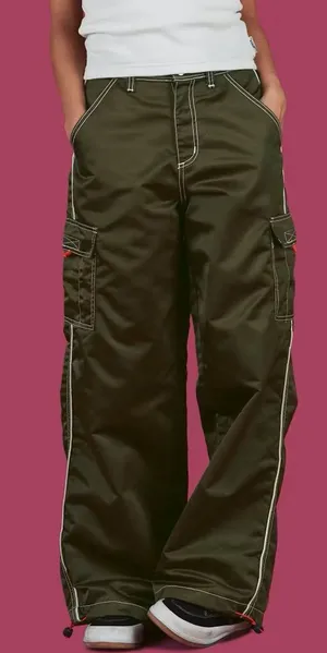 UNIF HTTP Pant Olive Green Baggy Streetwear Size 25 thumbnail 1