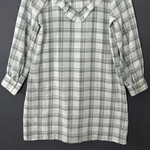 Madewell Shirt Dress Size Small Plaid Ruffle Long Sleeve‎ Button Down Western thumbnail 10