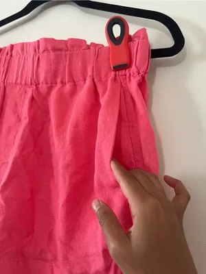 A New Day Pink Linen Blend Pull On Shorts Small Coastal Euro Summer Resort thumbnail 3