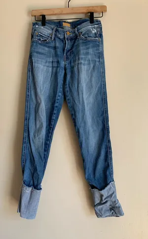 MOTHER Blue Boyfriend Jeans Women Denim Bottoms Size 26 Casual Pants Ankle thumbnail 1