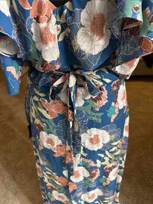 Lulus floral wrap dress with straps and flutter sleeves NWT thumbnail 5