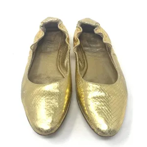 Dolce & Gabbana Gold Metallic‎ Snakeskin Flats thumbnail 3