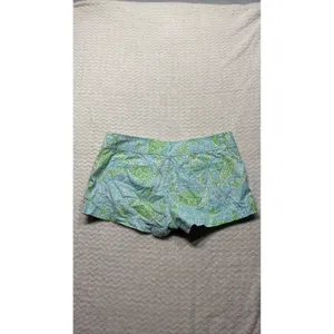 Lilly Pulitzer The Walsh Short Blue Green Tropical Print Size 6 Summer Preppy thumbnail 2