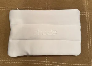 RHODE Quilted Light Gray Cosmetic Pouch thumbnail 1