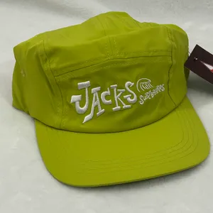 Jacks Surfboards Wave Lime Green 5 Panel Surf Camp Hiking Surfer Skate Hat Cap thumbnail 1