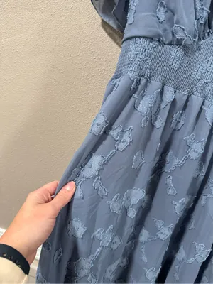 Baltic Born Smocked Waist Blue Floral Maxi Dress thumbnail 4