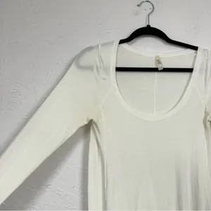Free People Long Sleeve Thermal Tunic Shirt Womens M Boho Fall Classic Layering thumbnail 6