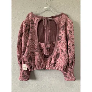 Free People No Ordinary Top Smoked Pink Combo Size L NWT BOHO thumbnail 9