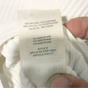 Babaton Aritzia Size XS White Ribbed Ambrosia Sculpt Knit Tie Back Top thumbnail 5