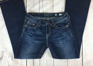 Miss Me Easy Boot Embellished Jeans Size 27 thumbnail 4