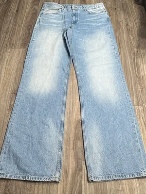 Zara Light Blue Straight Leg Jeans for Women thumbnail 3