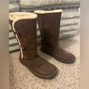 Sonoma Brown fuzzy boots size seven thumbnail 2