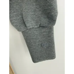 Albion Fit Neo Crop Scuba Sweatshirt Dress Gray S Puff Sleeve Long Sleeve Lounge thumbnail 7