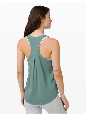 lululemon athletica Women's V-Neck Top in Heathered Teal thumbnail 4