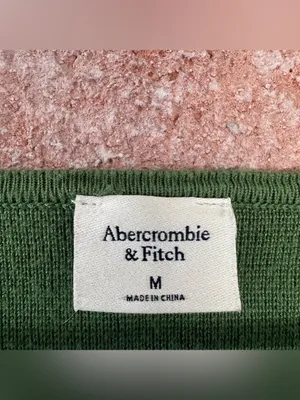 Abercrombie Fitch Corset Top Sweater Women’s Medium Green Slim Fit Knit thumbnail 5