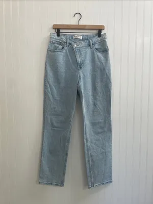 ABERCROMBIE & FITCH 90s Straight Ultra High Rise Crossover Waist Jeans Size 8/29 thumbnail 3