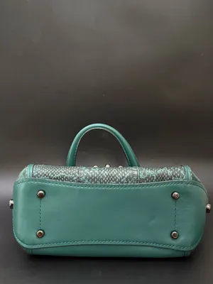COACH 12086 Green Drifter Snakeskin Top Handle Crossbody Shoulder Bag thumbnail 7