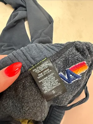 Aviator Nation Rainbow Logo Charcoal Cozy Sweatpants Size Small thumbnail 9