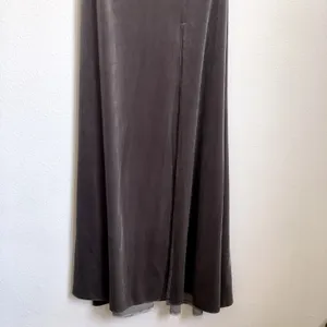 NWT After Six One Shoulder Velvet Maxi Dress Gown in Caviar Gray‎ thumbnail 6