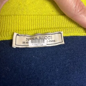 Nina Ricci Green Black Colorblock Knot Detail Wool Top Small Workwear‎ Luxury thumbnail 6