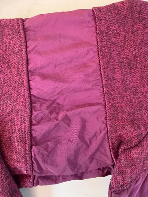 Victoria's Secret Pink Quarter Zip Pullover Medium Burgundy Sweatshirt thumbnail 4