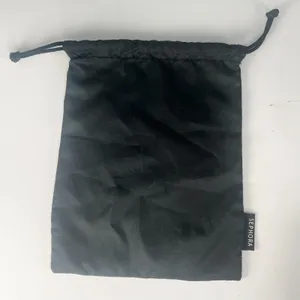 Sephora Oh What Fun Drawstring Nylon MakeUp Delicates Travel Bag Black Gold New thumbnail 5