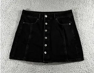 American Eagle‎ Skirt Women 6 High Rise A Line Button Front Denim thumbnail 1