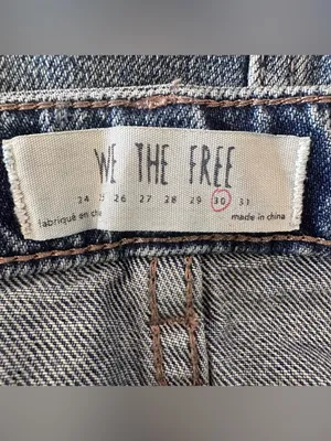 We the Free People NEW Denim Jean Mini Skirt Zip Up Women’s 30 Frayed Western thumbnail 6
