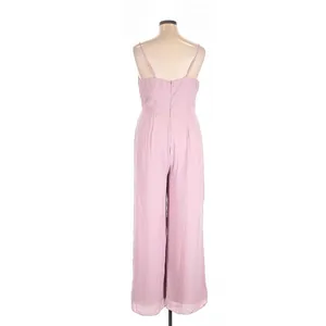 Lulus Call for Me Dusty Lavender Faux Wrap Jumpsuit Wide Leg XL Wedding thumbnail 4