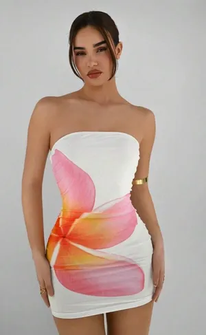 Mini dress White Size M thumbnail 1
