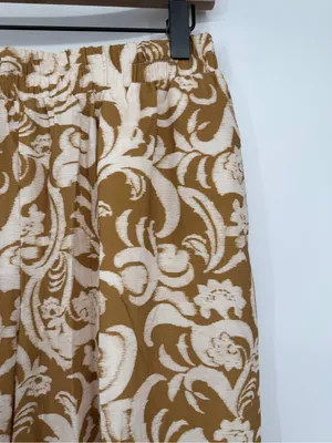 Philosophy Republic Floral Wide Leg Pull-On Pants S NWT Tan Cream thumbnail 6