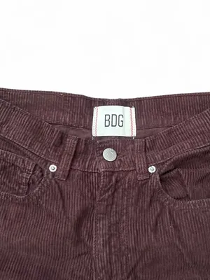 BDG Urban Outfitters Wide-Leg Corduroy Pants in Dark Brown High Waist Size 26 thumbnail 3