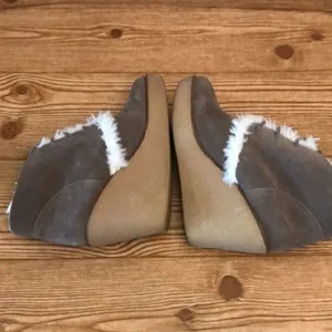 GAP NEW YORK “Gwen Shearling” Tree‎ Bark Suede Wedges Boots ladies size 9 thumbnail 8