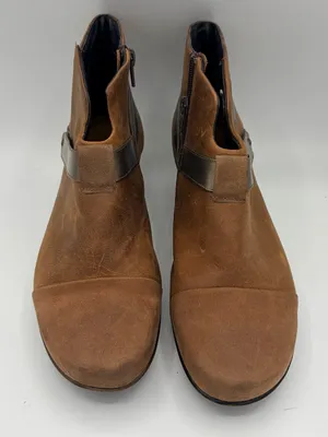 Naot modern brown leather side zip ankle boot women’s 41/10 chic thumbnail 2