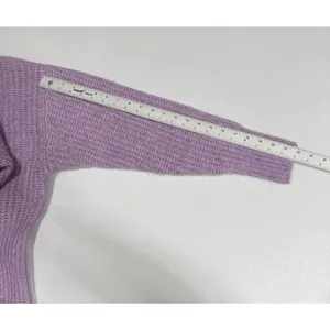 Zara Womens M Fuzzy Sweater Top Pastel Purple Long Sleeve Polyester Wool Alpaca thumbnail 9