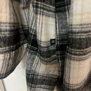 Banana Republic plaid black white‎ Shirt Jacket shacket size XXL thumbnail 9