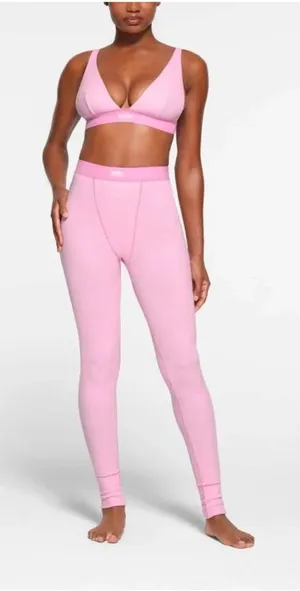 SKIMS Cotton Rib Leggings Bubble Gum thumbnail 1