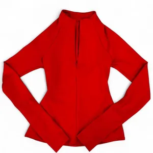 Alo yoga airlift winter warm 1/4 zip long sleeve in bright red thumbnail 1