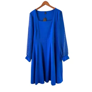 Seta T Fit & Flare Dress Square‎ Neck Long Sleeve Party Cocktail XL thumbnail 2