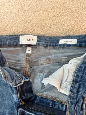 Frame Denim Le High Flare Light Blue Jeans thumbnail 4