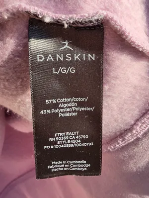 NEW Danskin Lilac Sweatshirt Large thumbnail 6