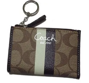 Coach VINTAGE Signature Heritage Stripe Mini Skinny ID Case thumbnail 1