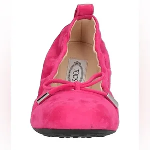 NWT Tod's Pink Suede Flats WU 35/ US 5 no box thumbnail 2